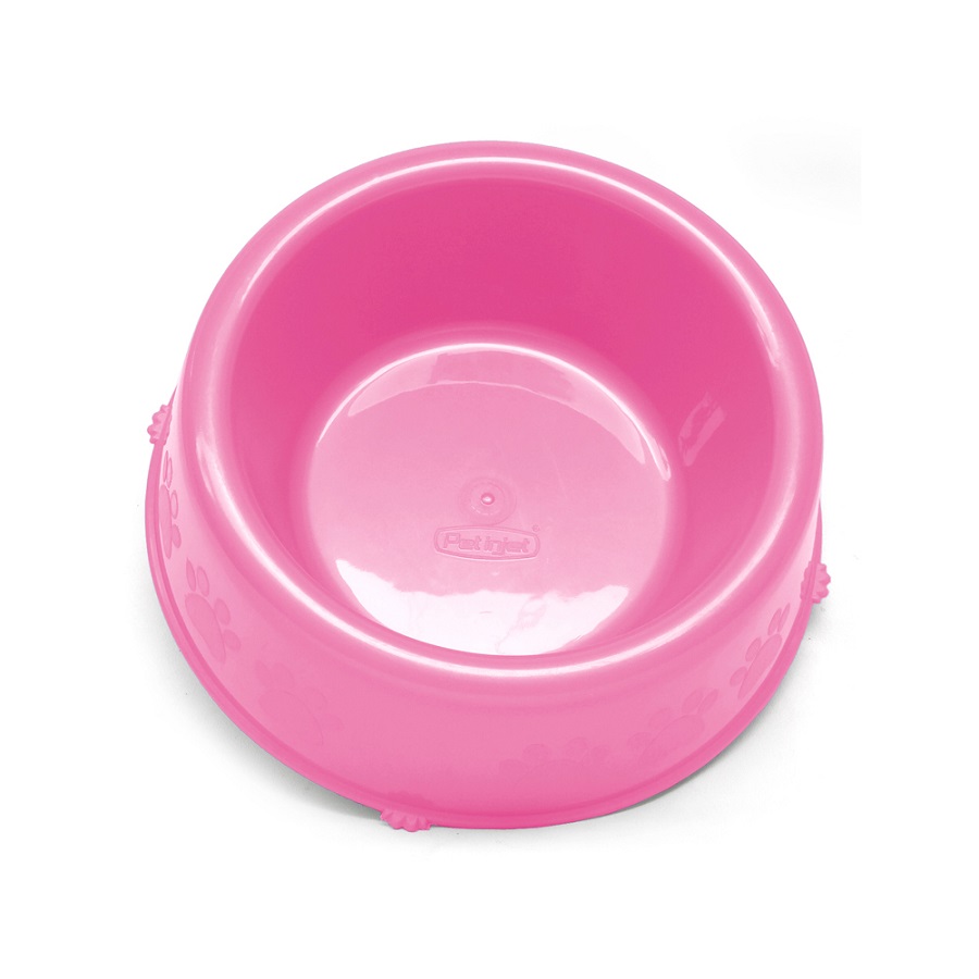 Comedouro Pet Injet Pata Rosa para Cães Filhotes - 300ml