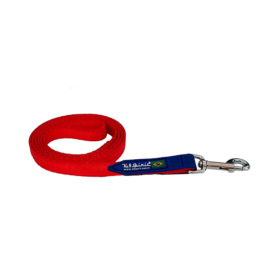 Guia k9 Spirit PLST/LX para Cães Vermelha Tamanho P