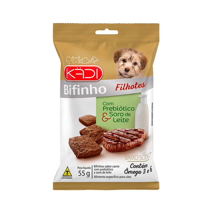 Snack Kadi para Cães Filhotes sabor Carne 55g