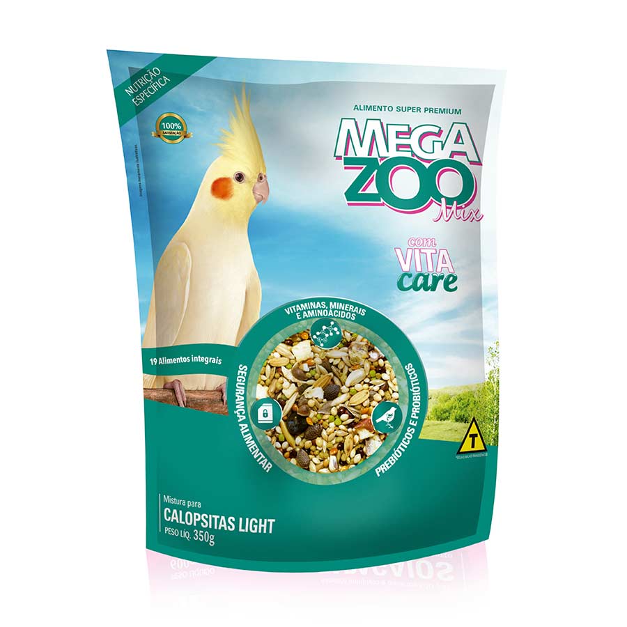 Ração Megazoo para Calopsitas Mix Light 350g