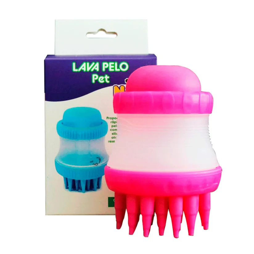 Escova Lava Pelos Rosa Napi