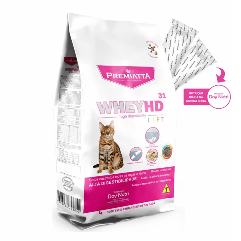Ração Premiatta Gatos Wheyhd Lift Castrado 3kg