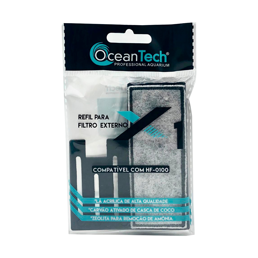 Refil de Filtro Externo HF0100 para Aquário Ocean Tech