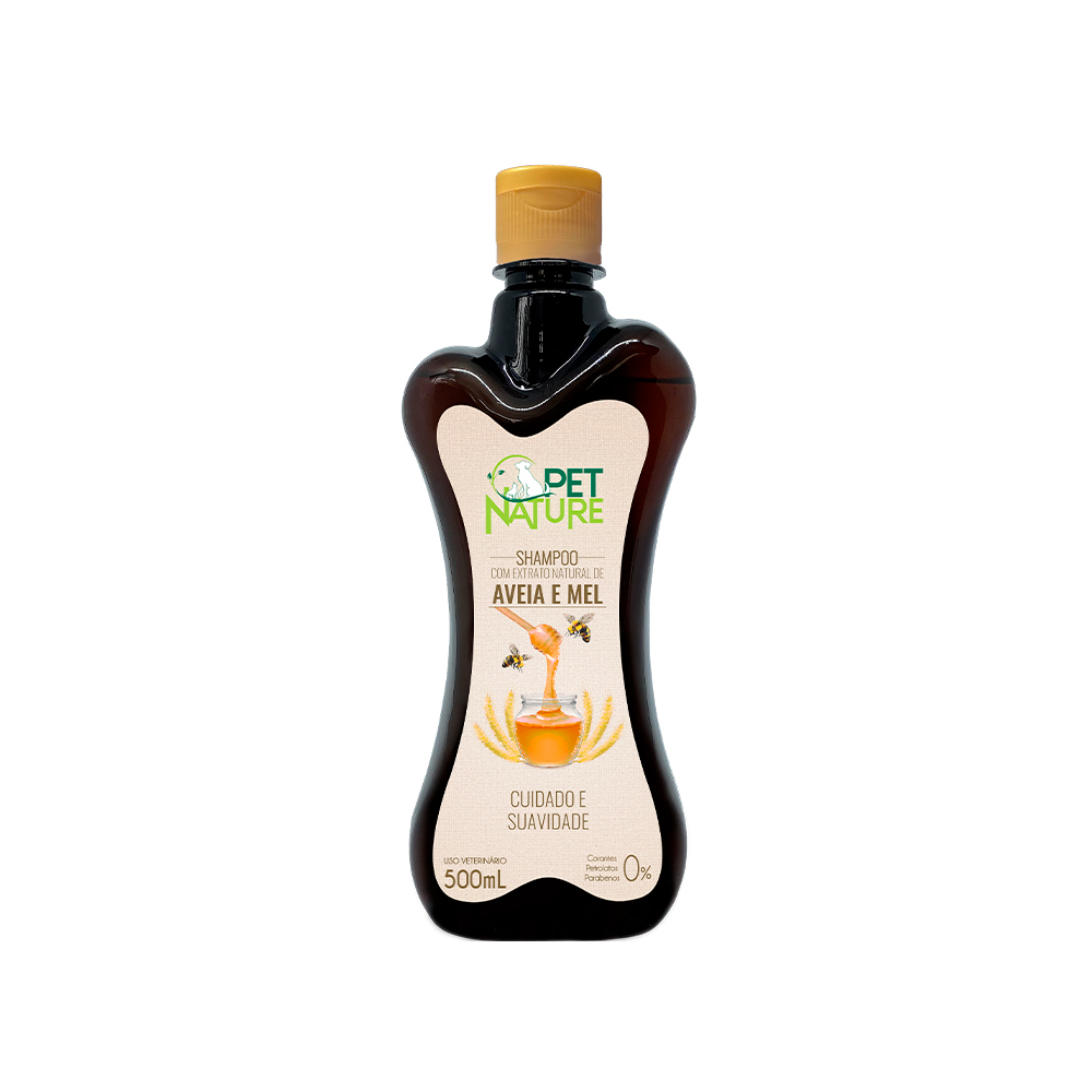 Shampoo Natureza Petbrilho para Cães e Gatos Aveia e Mel 500ml