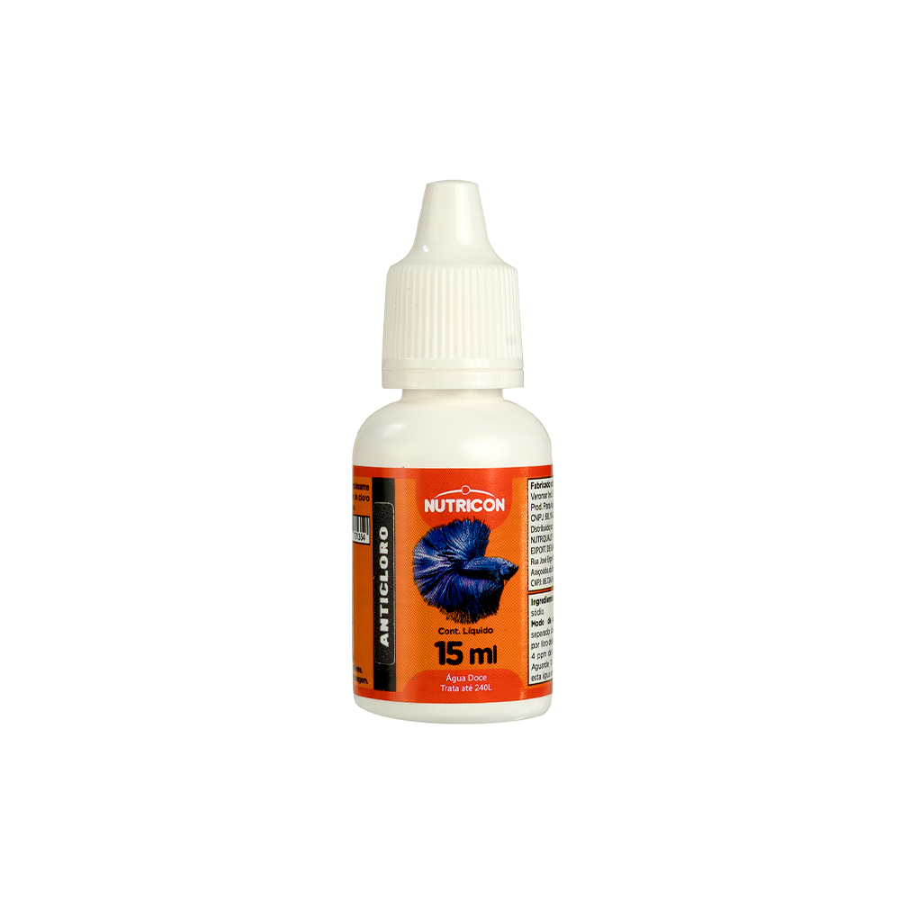 Condicionador de Água Nutricon Anti Cloro para Aquários 15ml