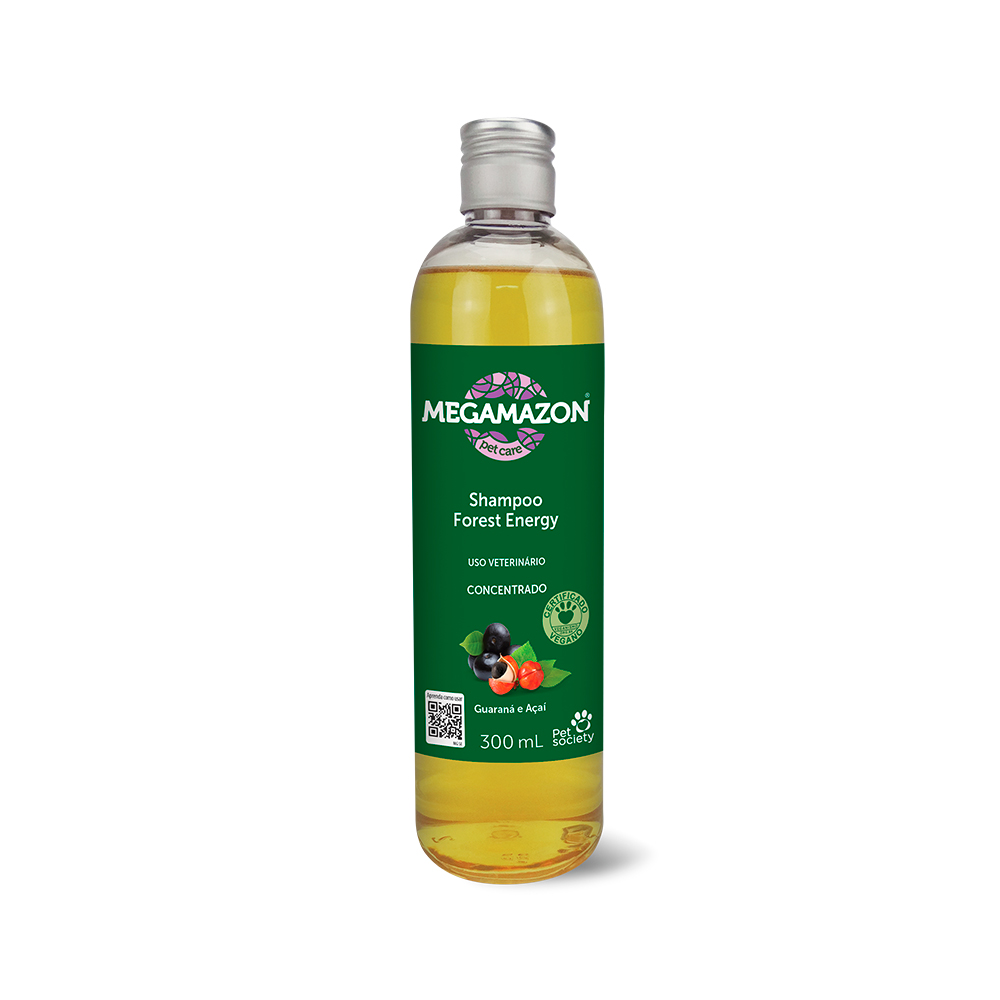 Shampoo Megamazon Forest Energy Guaraná e Açaí para Cães e Gatos 300ml