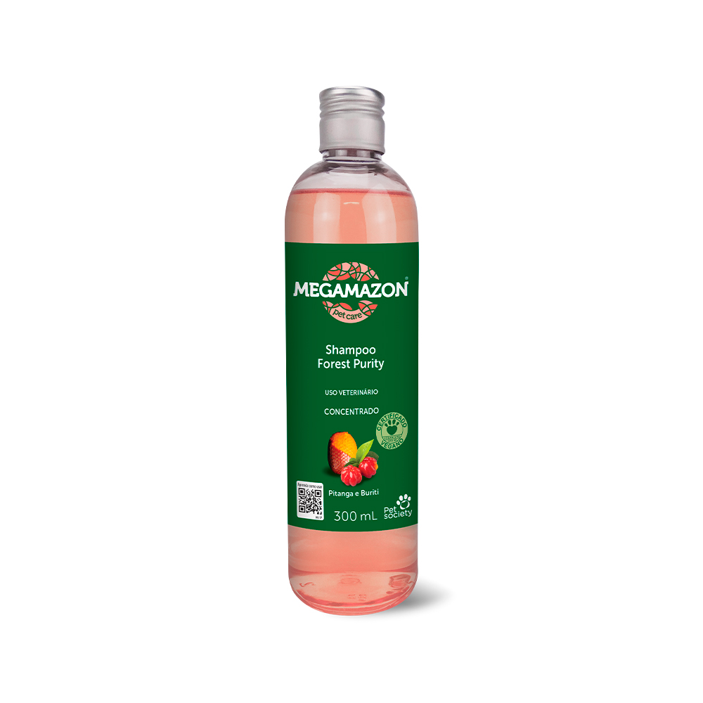 Shampoo Megamazon Forest Purity Pitanga e Buriti para Cães e Gatos 300ml
