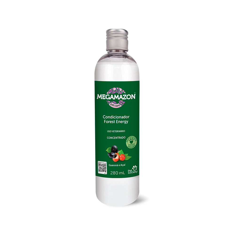 Condicionador Megamazon Forest Energy Guaraná e Açaí para Cães e Gatos 280ml