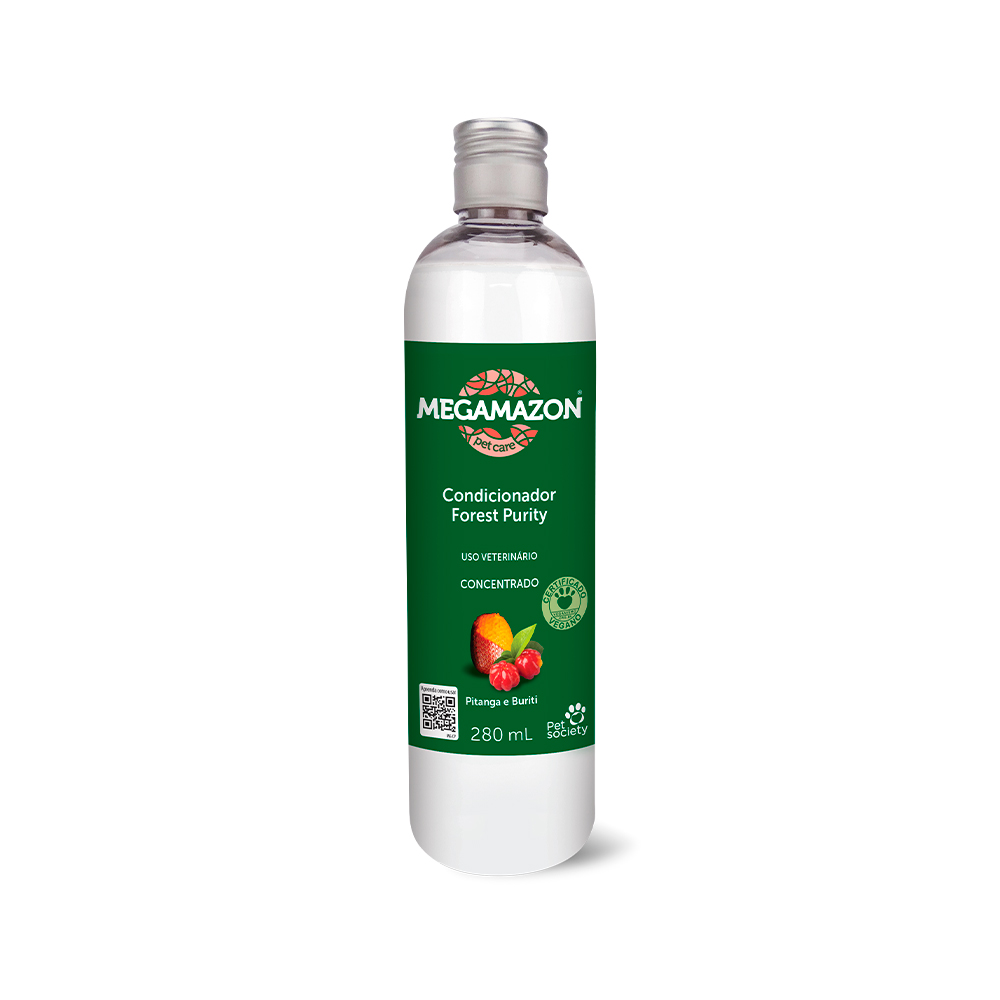 Condicionador Megamazon Forest Purity Pitanga e Buriti para Cães e Gatos 280ml