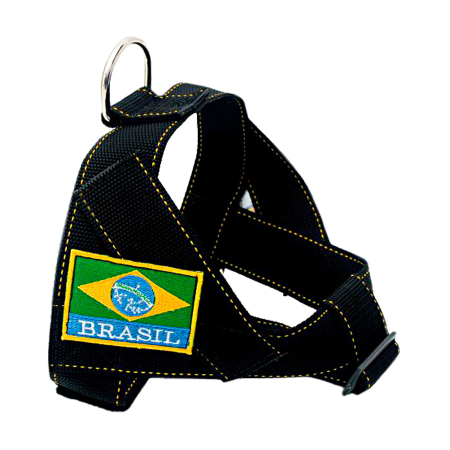 Peitoral AMF Security Preto para Cães