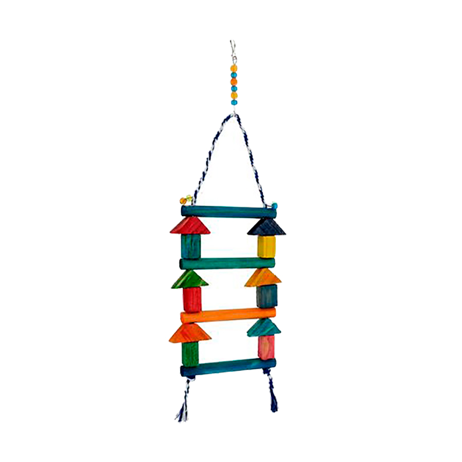 Brinquedo Happy Bird Escada Colorida para Pássaros - Cores Sortidas