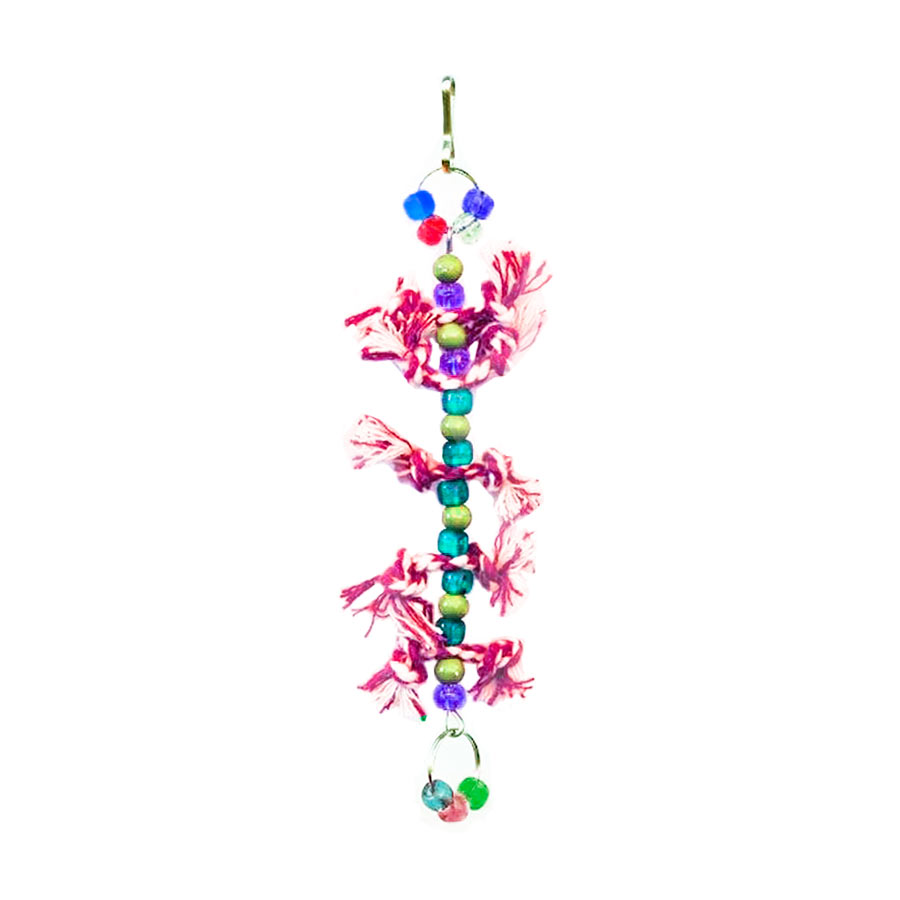 Brinquedo Vertical Happy Bird 5 Nós para Pássaros - Cores Sortidas