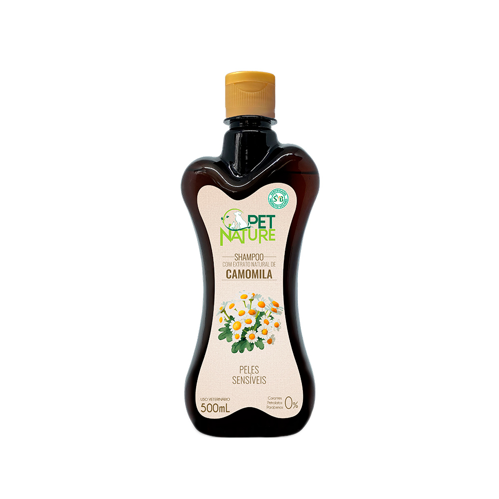 Shampoo PetNature Peles Sensíveis para Cães e Gatos 500ml