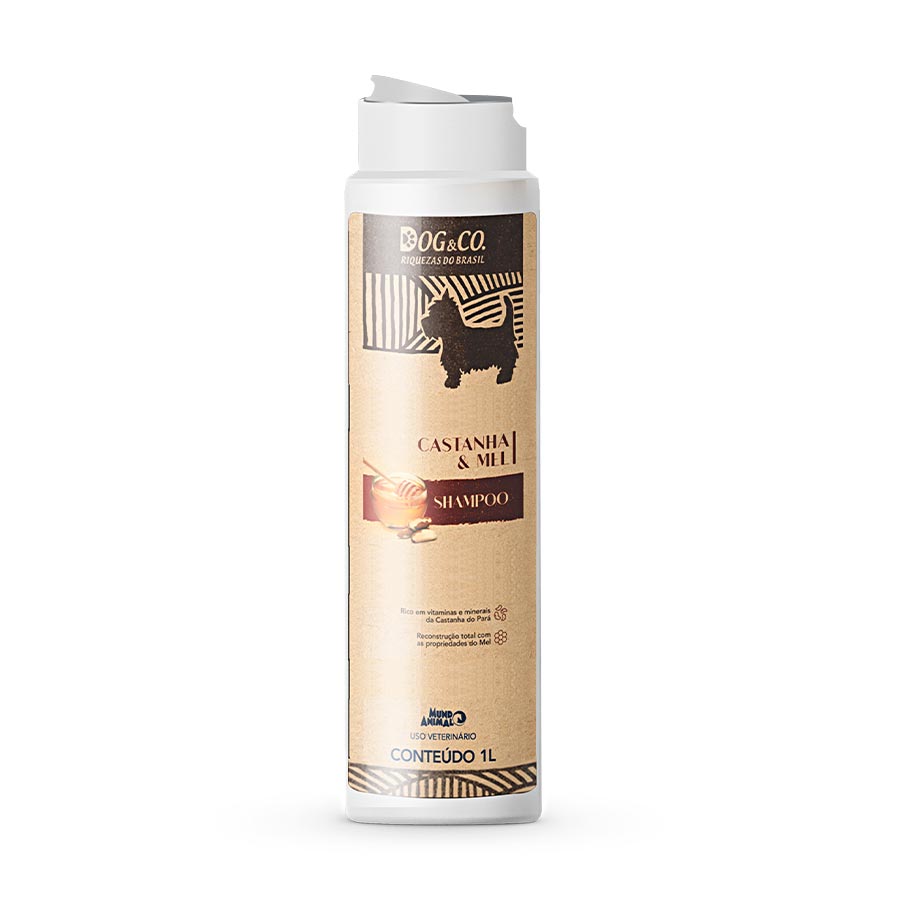 Shampoo Dog & Co Riquezas do Brasil Castanha e Mel para Cães 1L