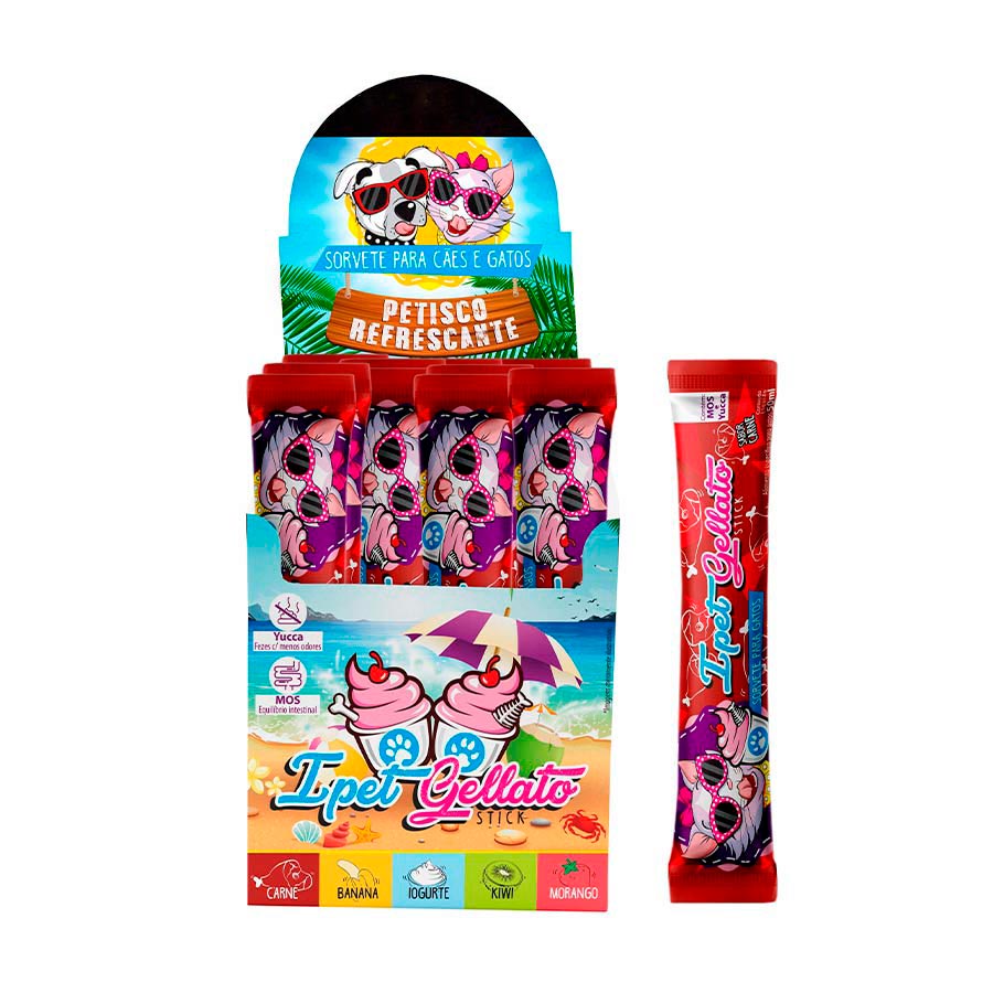 Sorvete Ipet Gelatto para Gatos Sabor Carne 30ml
