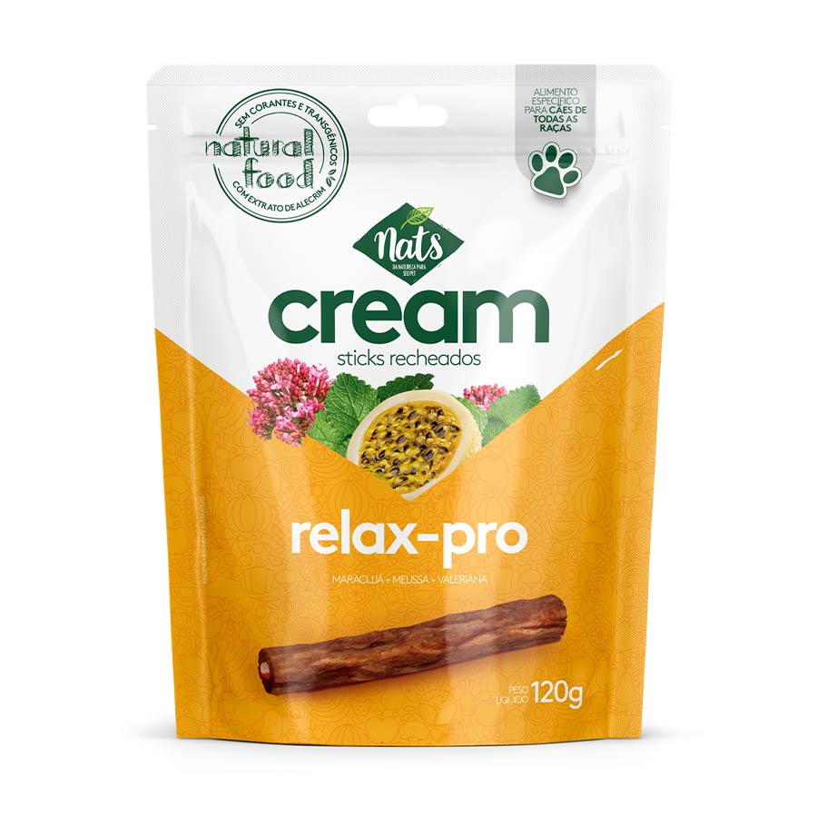 Snack Nats Cream Sticks Recheados Relax-pro para Cães 120g