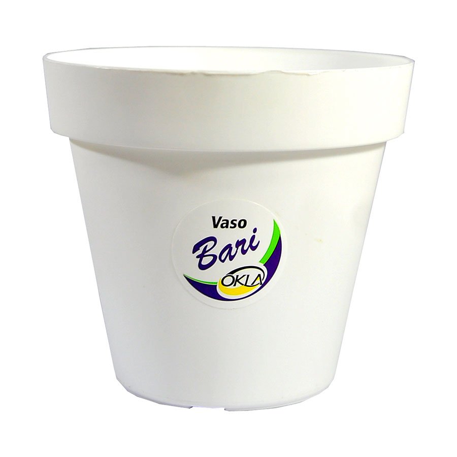 Vaso Okla Bari Branco para Jardim