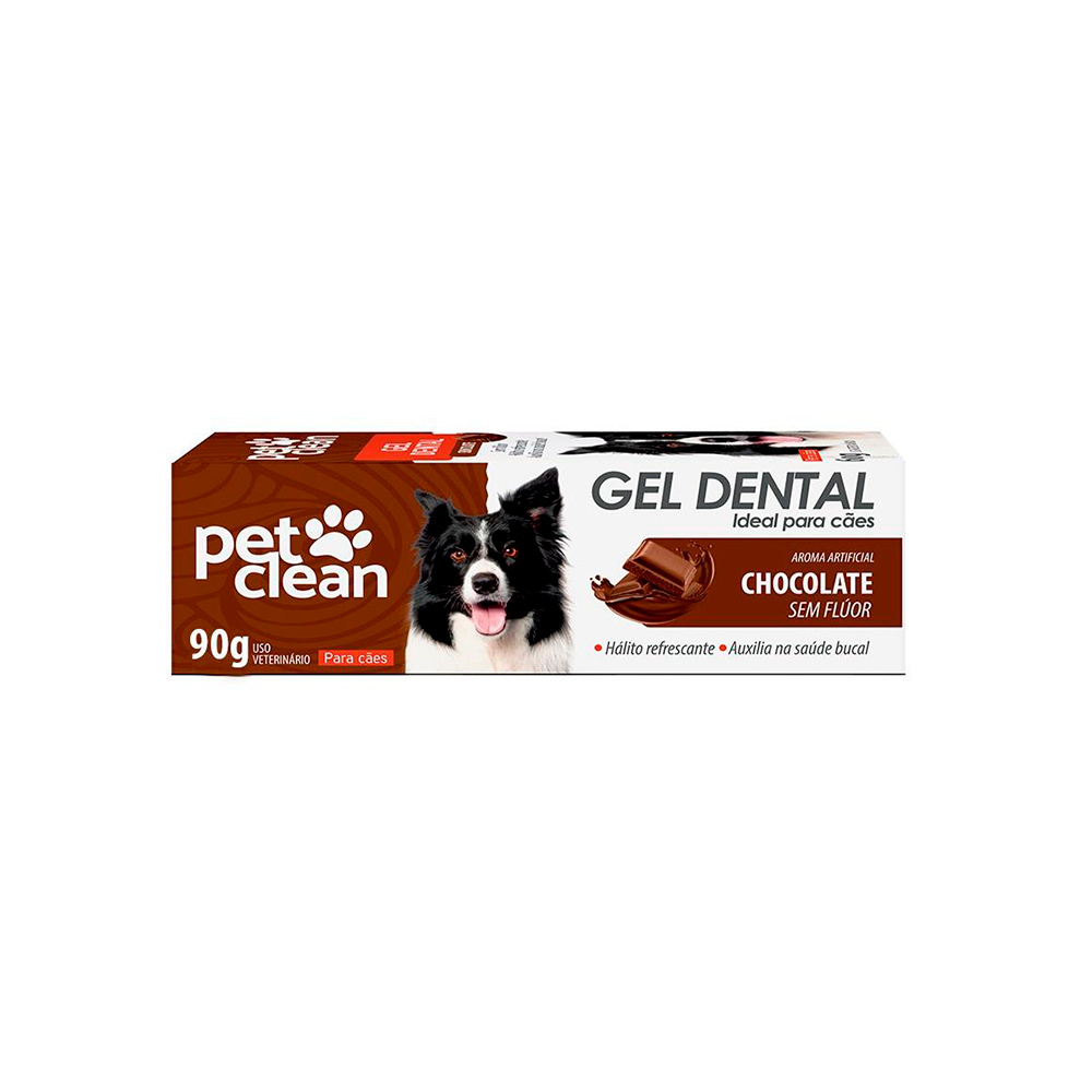 Gel Dental Pet Clean Sabor Chocolate para Cães e Gatos 90 g