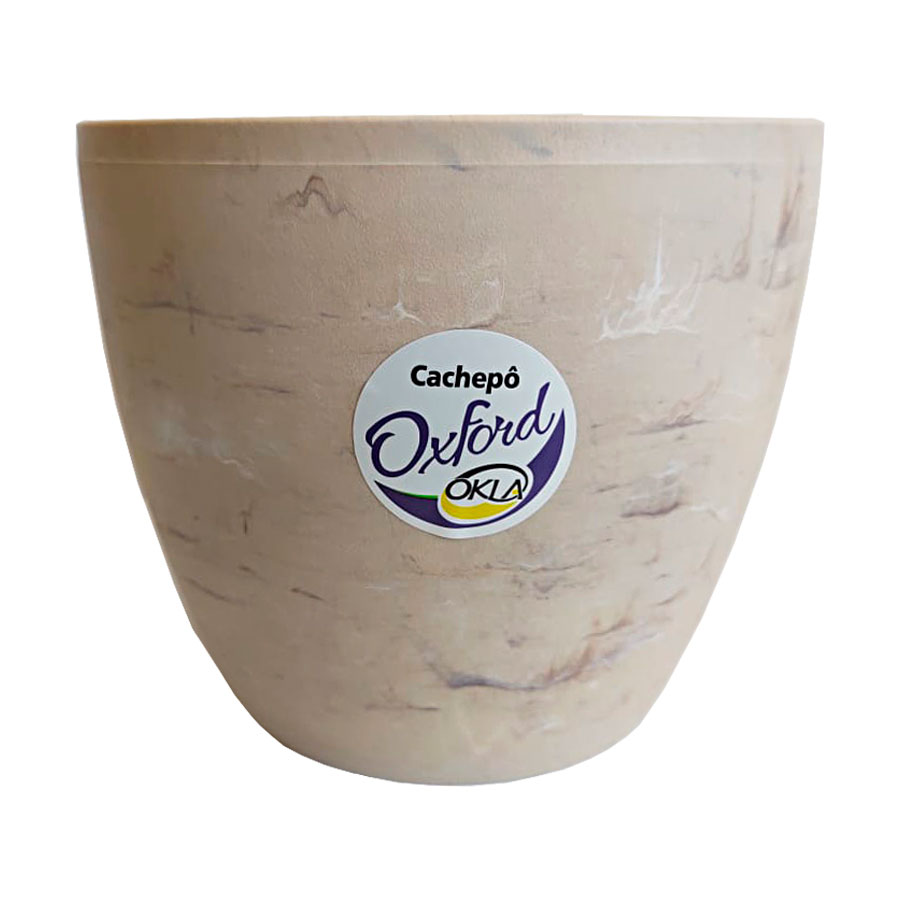 Vaso Okla Oxford Travertino Bege para Jardim