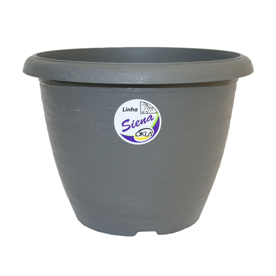 Vaso Okla Siena Cinza para Jardim