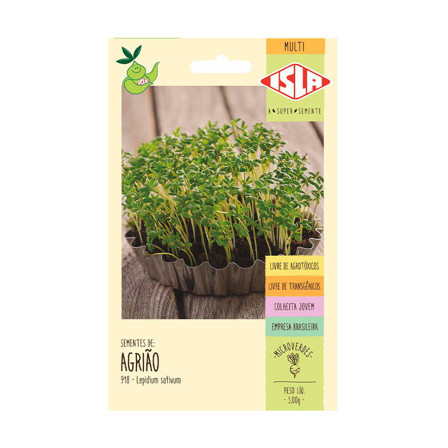 Semente Isla Multi Microverdes Agrião Ravi (do Seco) 5,00g