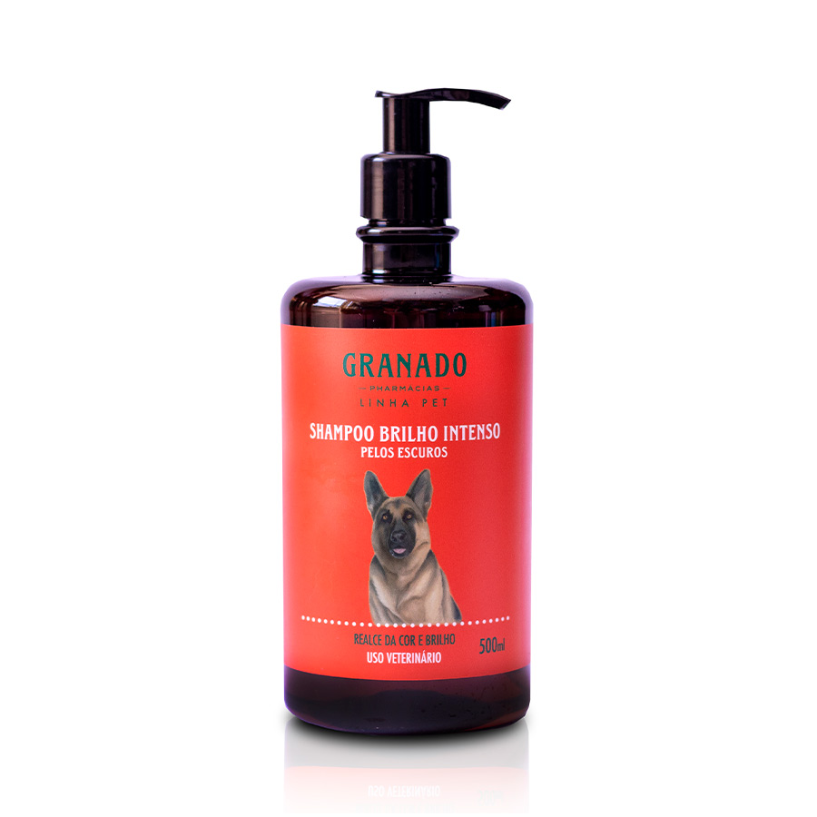 Shampoo Granado Brilho Intenso Pelos Escuros para Cães e Gatos 500 ml