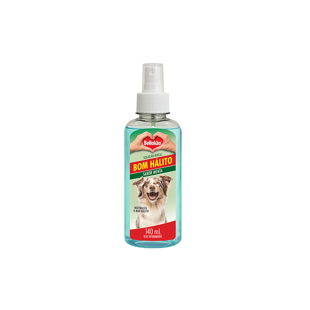 Solução Bucal Bellokão Menta para Cães e Gatos 140ml
