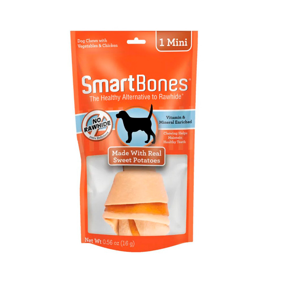 Osso Smartbones Mini Sabor Batata Doce para Cães