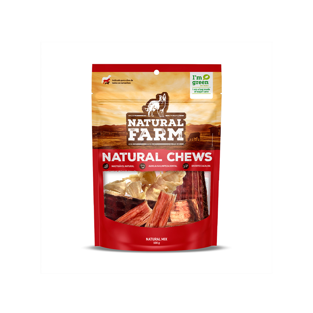 Osso Farm Mix com 100g para Cães Natural Farm