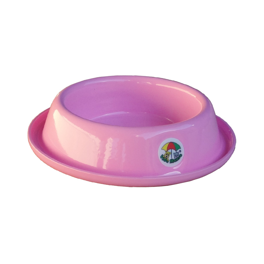 Comedouro Tigela Alumínio Rosa para Cães e Gatos Vida Mansa