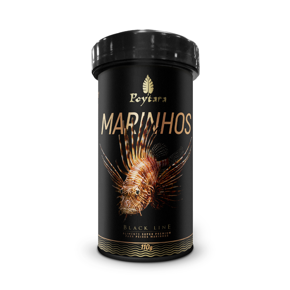 Alimento Poytara Black Line para Peixes Marinhos G 110g