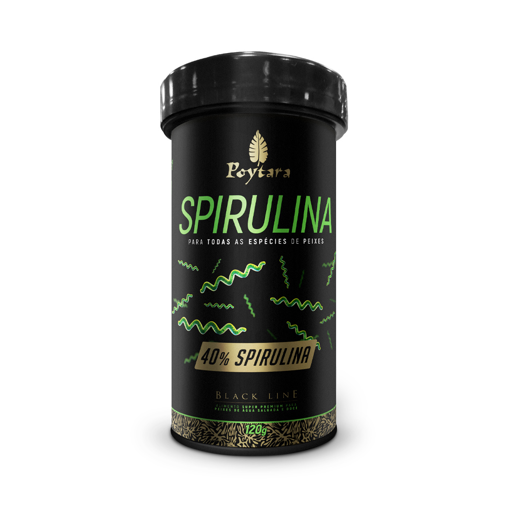 Alimento Poytara Black Line Spirulina para Peixes