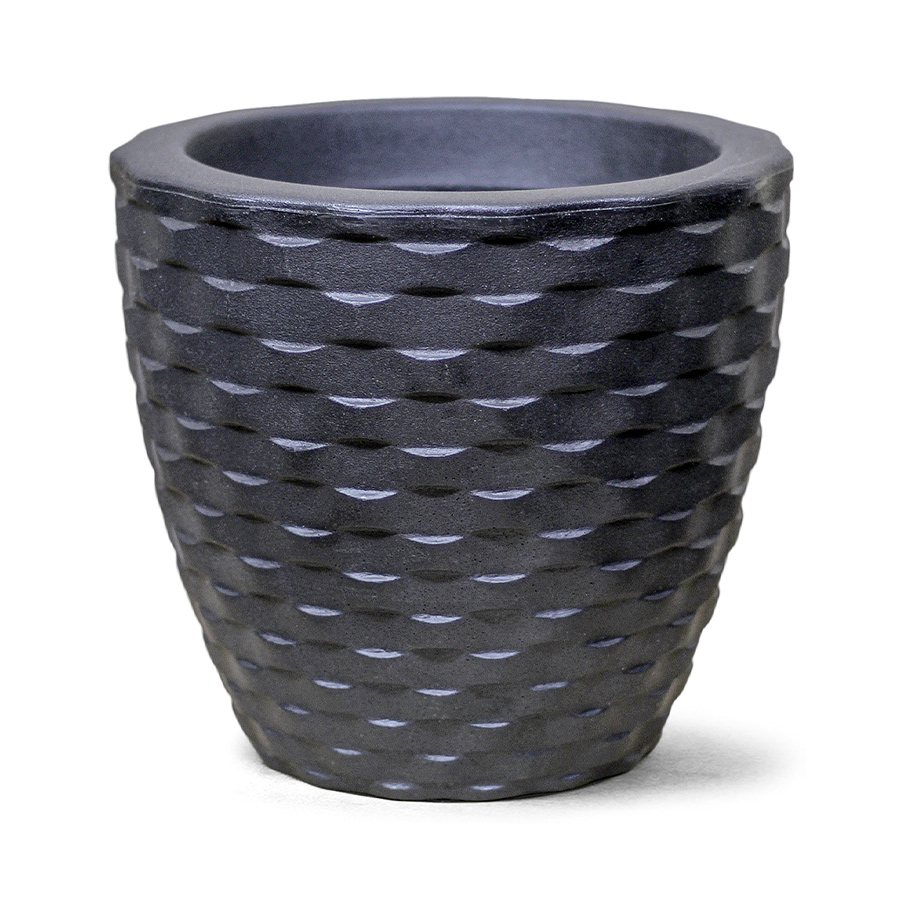 Vaso Terraza Elo Redondo Preto