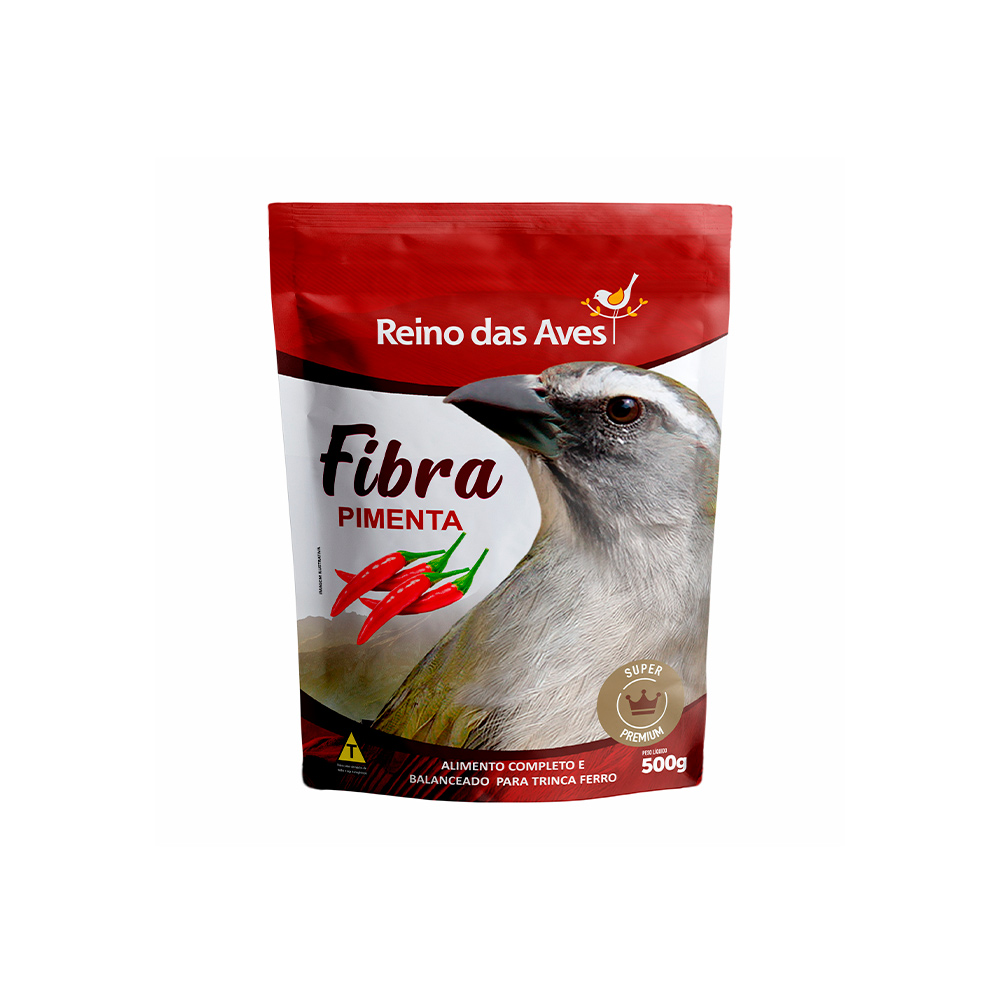Ração Reino das Aves Fibra Pimenta para Pássaros