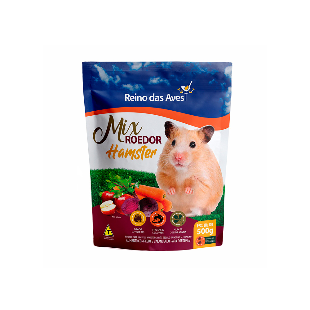 Ração Reino das Aves Mix Roedor para Hamster - 500g