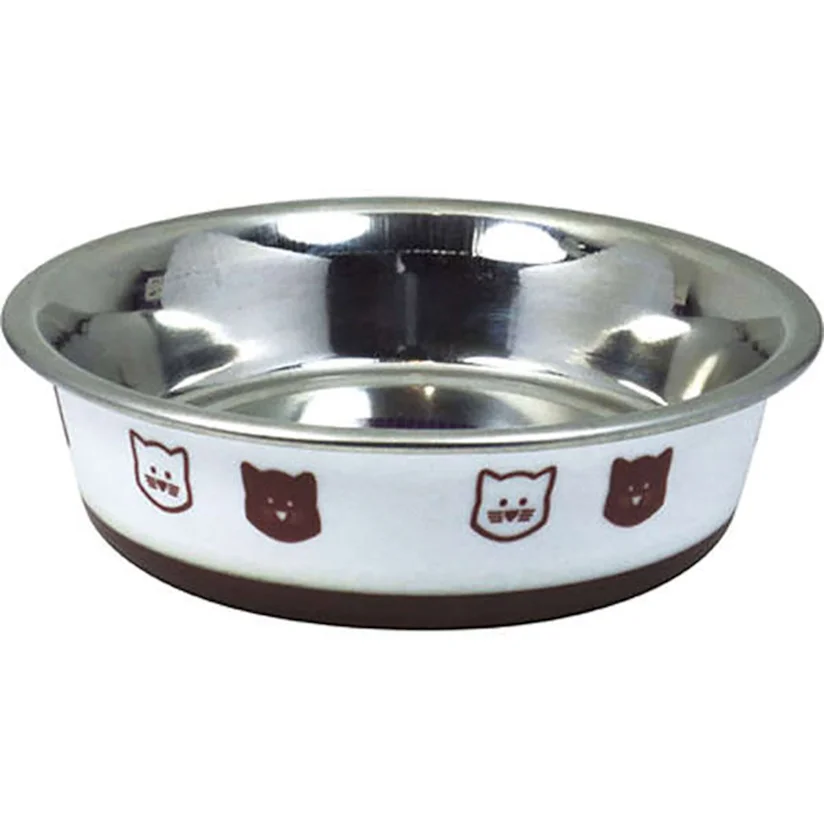 Comedouro Gatos Jambo Inox Fusion Branco