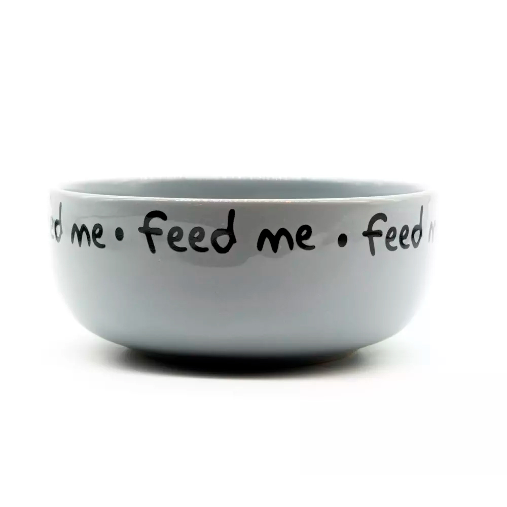 Comedouro Pet Injet Cerâmica Feed Me Branco para Cães
