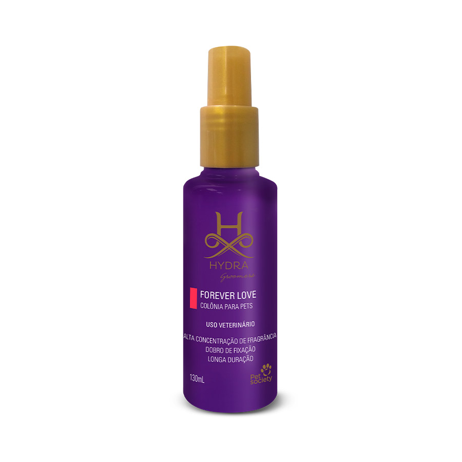 Colônia Hydra Groomers Forever Love para Cães e Gatos 130 ml