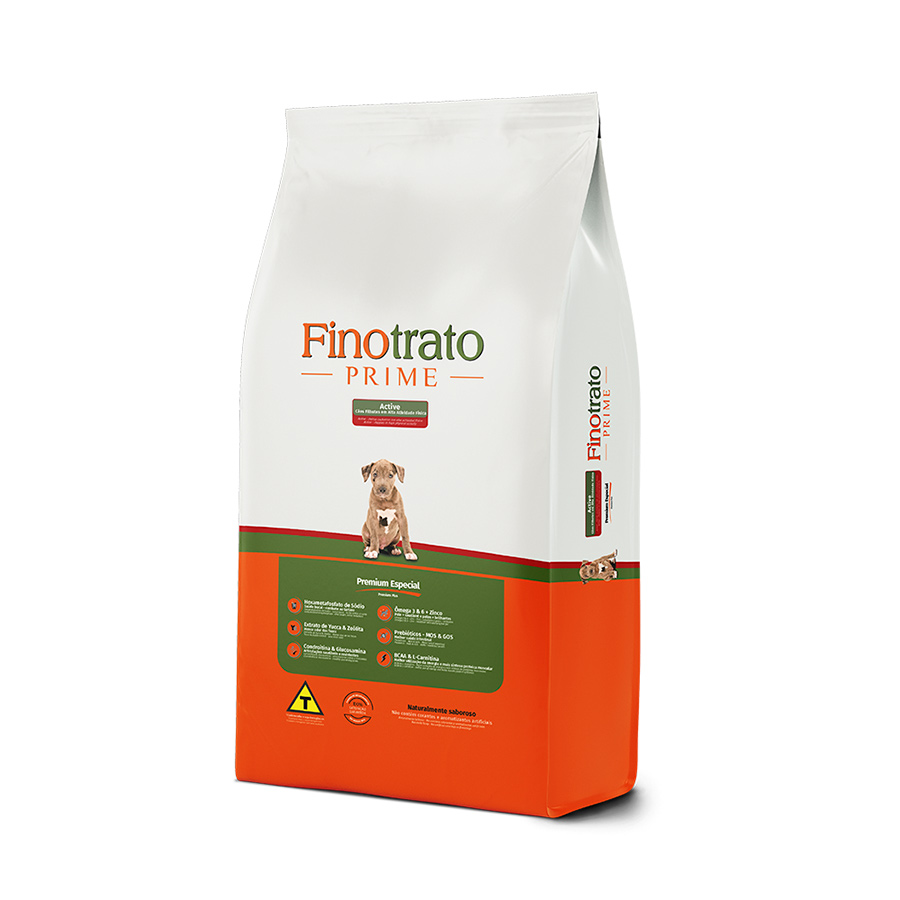Ração Finotrato Prime Active para Cães Filhotes com Alta Atividade Física 15 kg