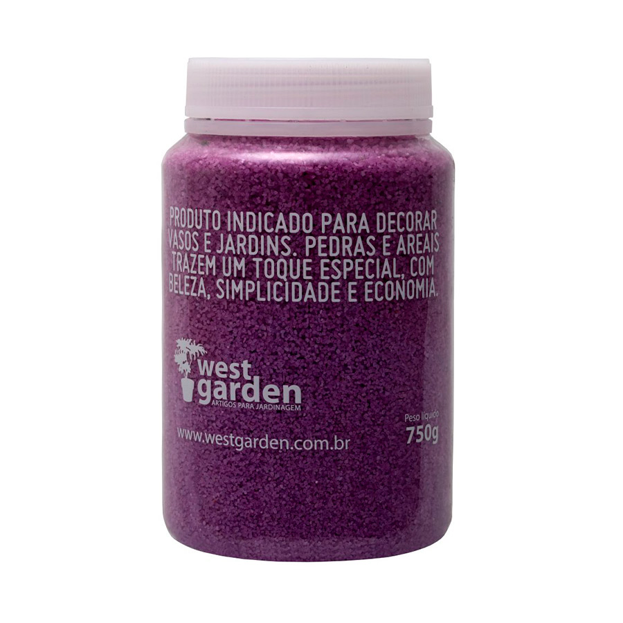 Areia Decorativa West Garden Violeta 750 g