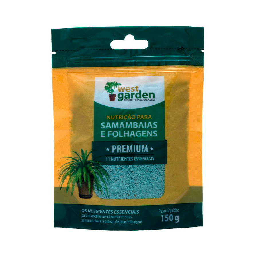 Fertilizante West Garden Premium Nutrição para Samambaias e Folhagens 150 g