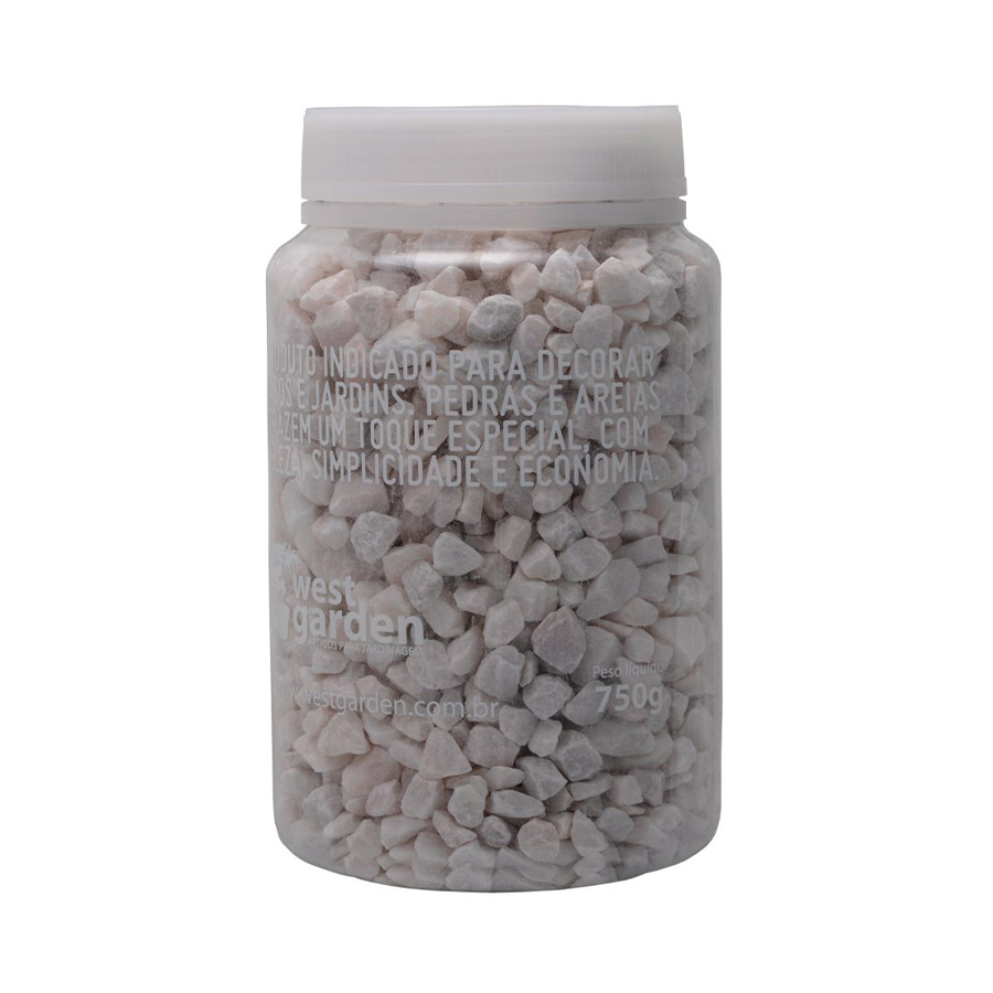 Pedra Decorativa West Garden Branca para Jardim 750 g