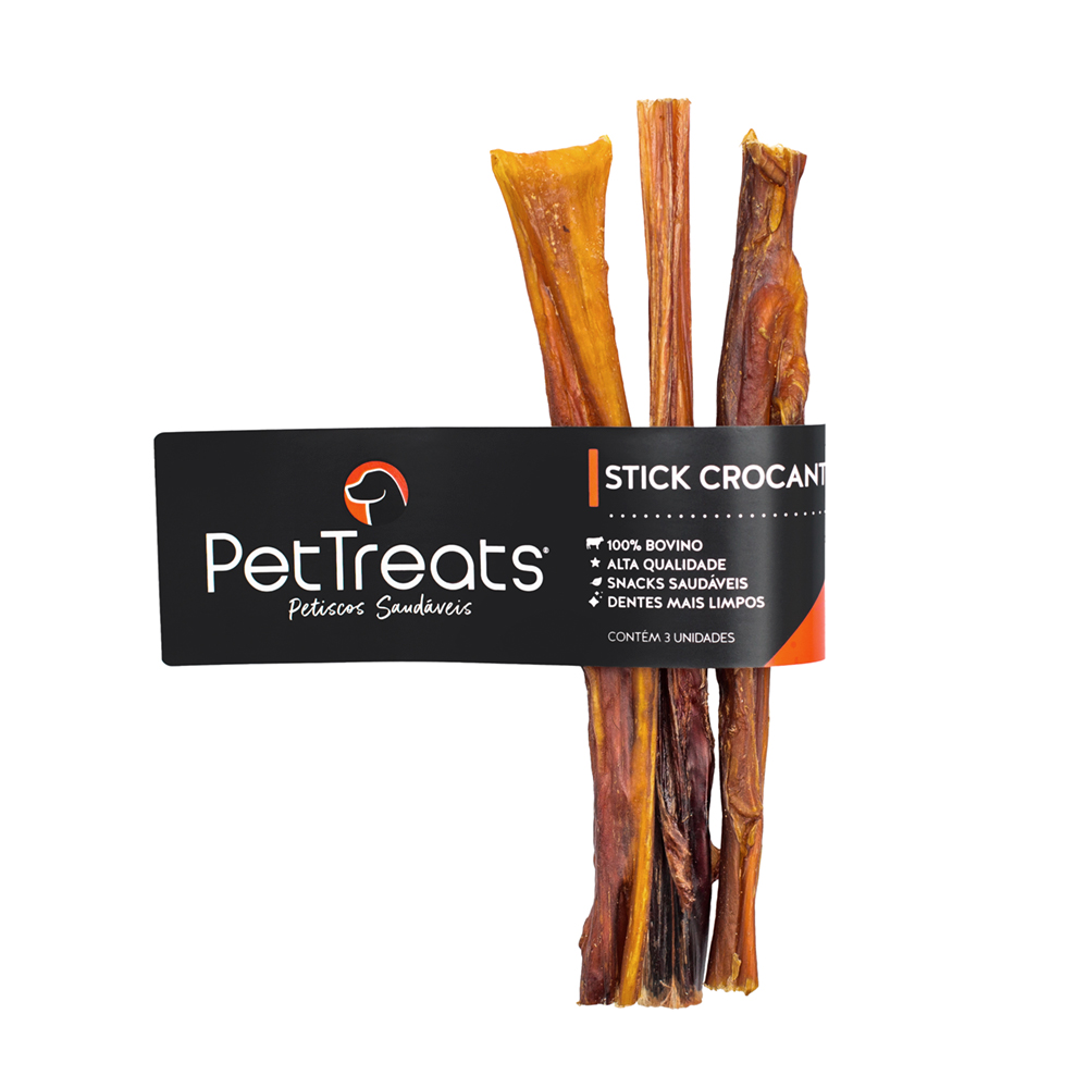 Petisco PetTreats Stick Crocante para Cães com 3 unidades
