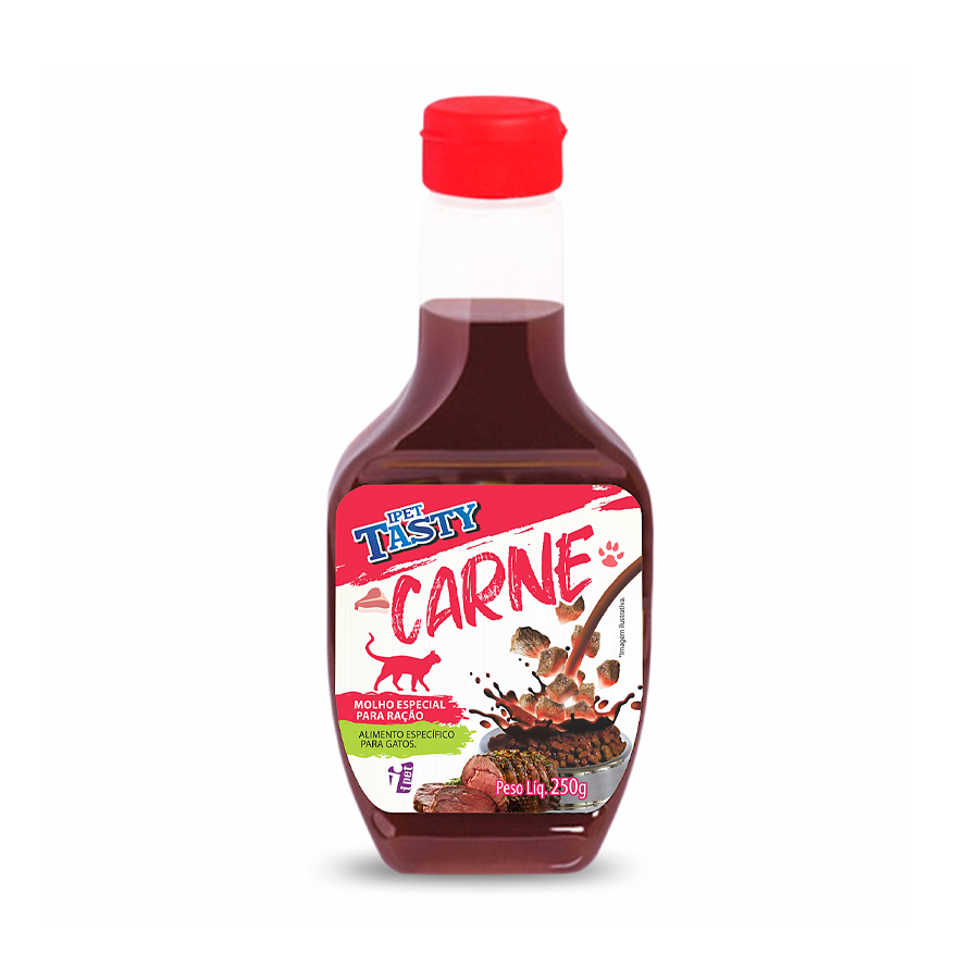 Molho para Ração Ipet Tasty Sabor Carne para Gatos - 250g