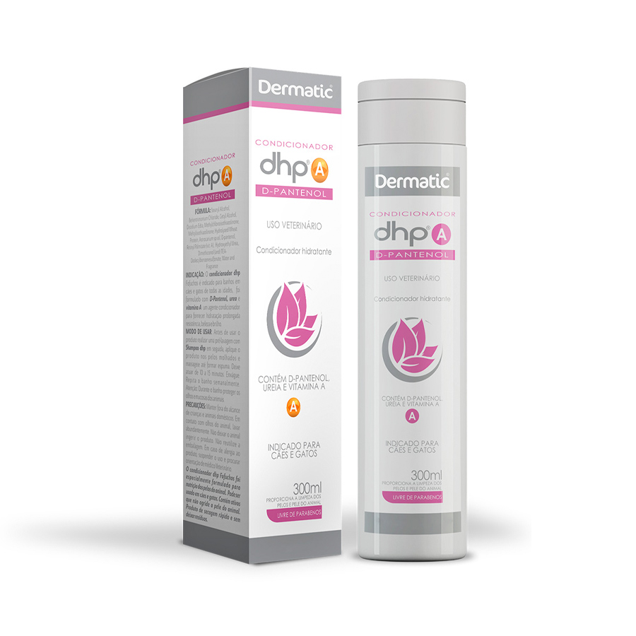 Condicionador Dermatic dhp A com D-Pantenol para Cães e Gatos 300 ml