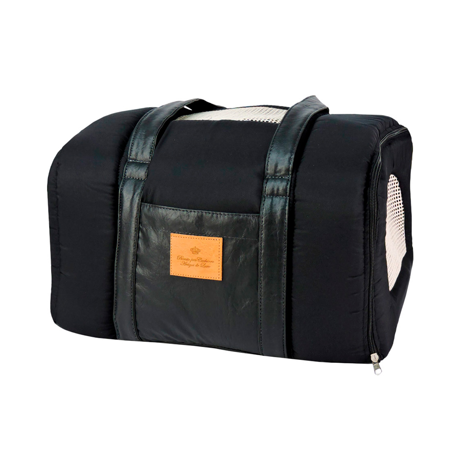 Bolsa de Transporte Bonito pra Cachorro Preta para Cães e Gatos