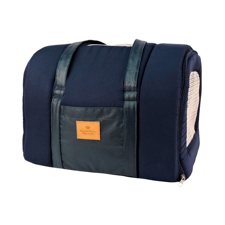 Bolsa de Transporte Bonito pra Cachorro Marinho para Cães e Gatos