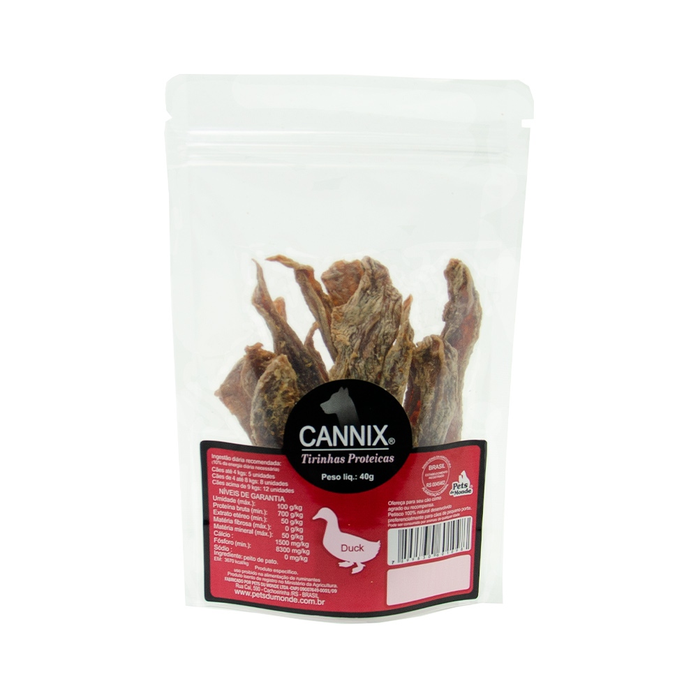 Snacks Cannix Tirinhas Proteicas de Pato para Cães 40g