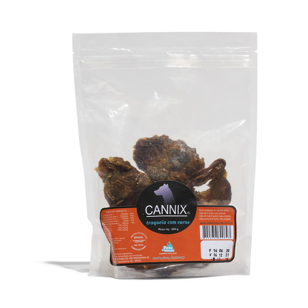 Snacks Cannix Traquéia com Carne para Cães 200g