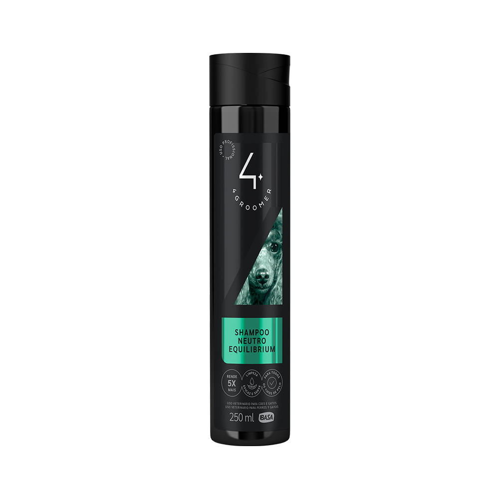 Shampoo Ibasa 4 Groomer Neutro Equilibrium para Cães e Gatos 250 ml